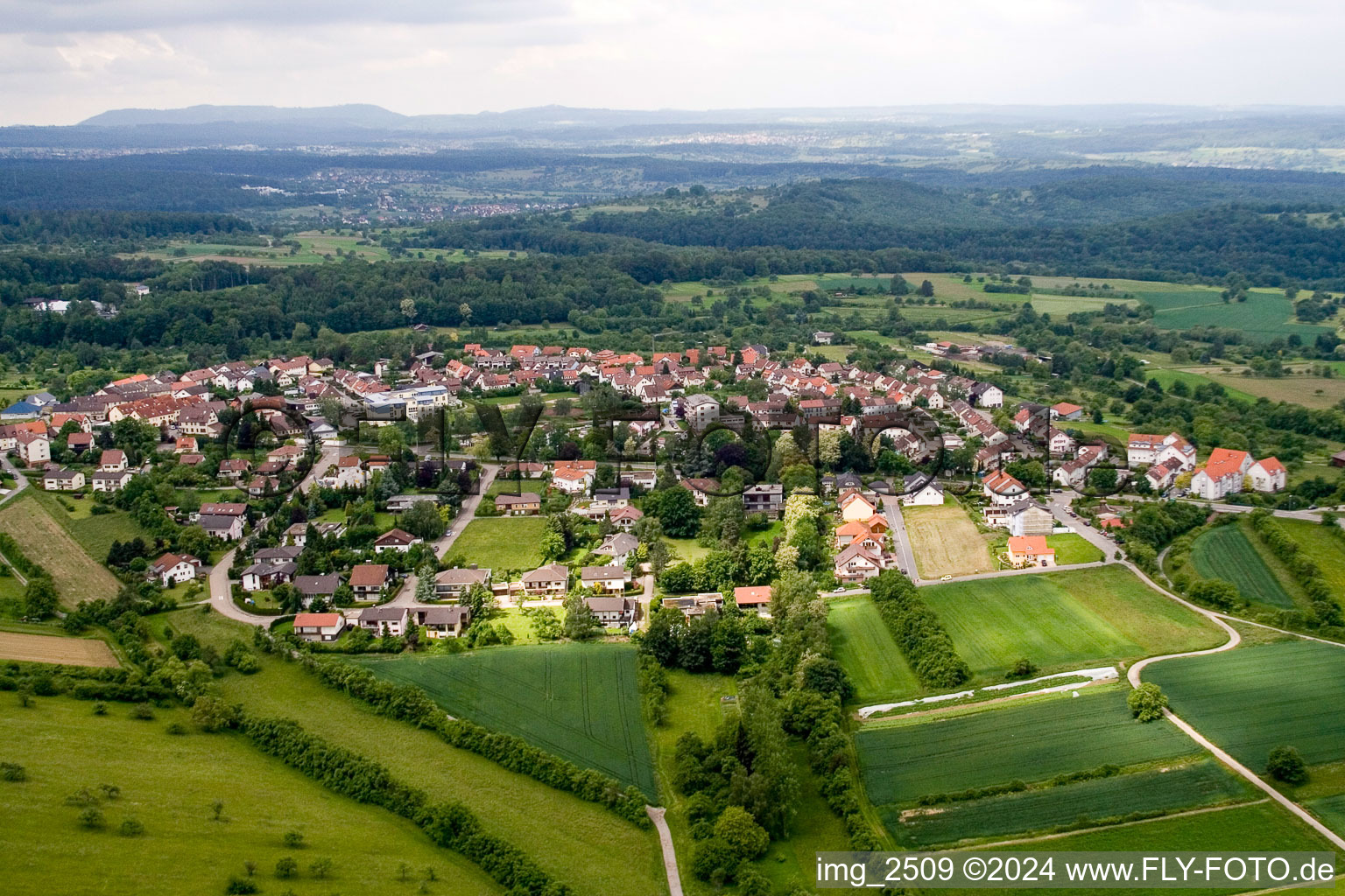 Birkenfeld in the state Baden-Wuerttemberg, Germany out of the air