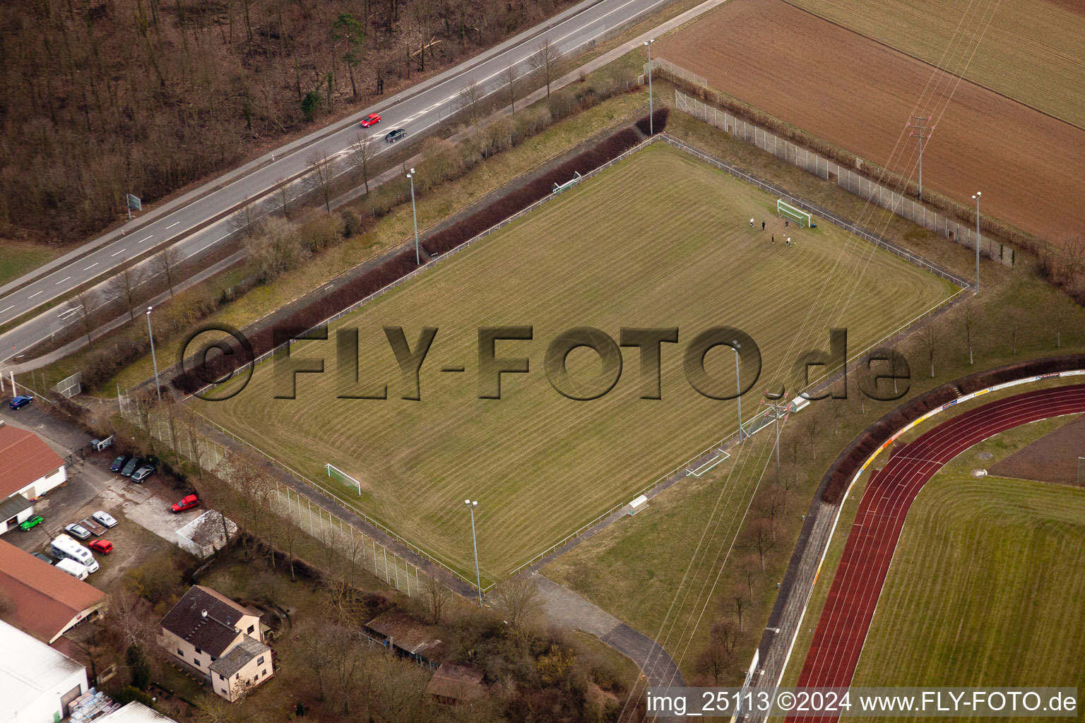 Sports field in Schwetzingen in the state Baden-Wuerttemberg, Germany