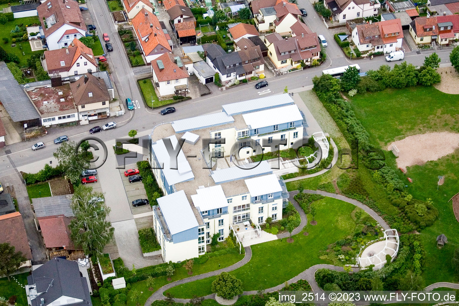 Birkenfeld in the state Baden-Wuerttemberg, Germany out of the air