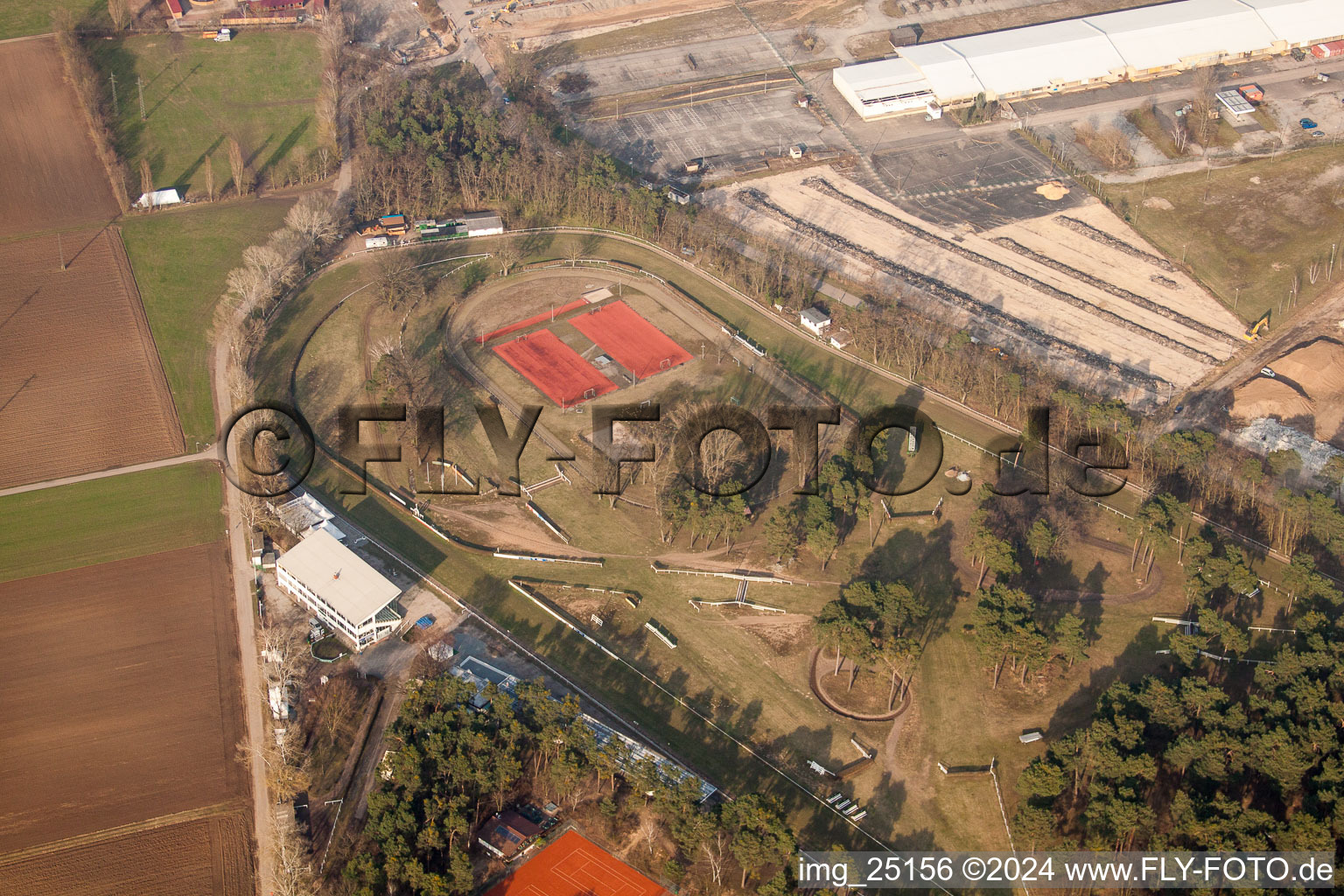 Racetrack racecourse Waldrennbahn Seckenheim in the district Seckenheim in Mannheim in the state Baden-Wurttemberg, Germany