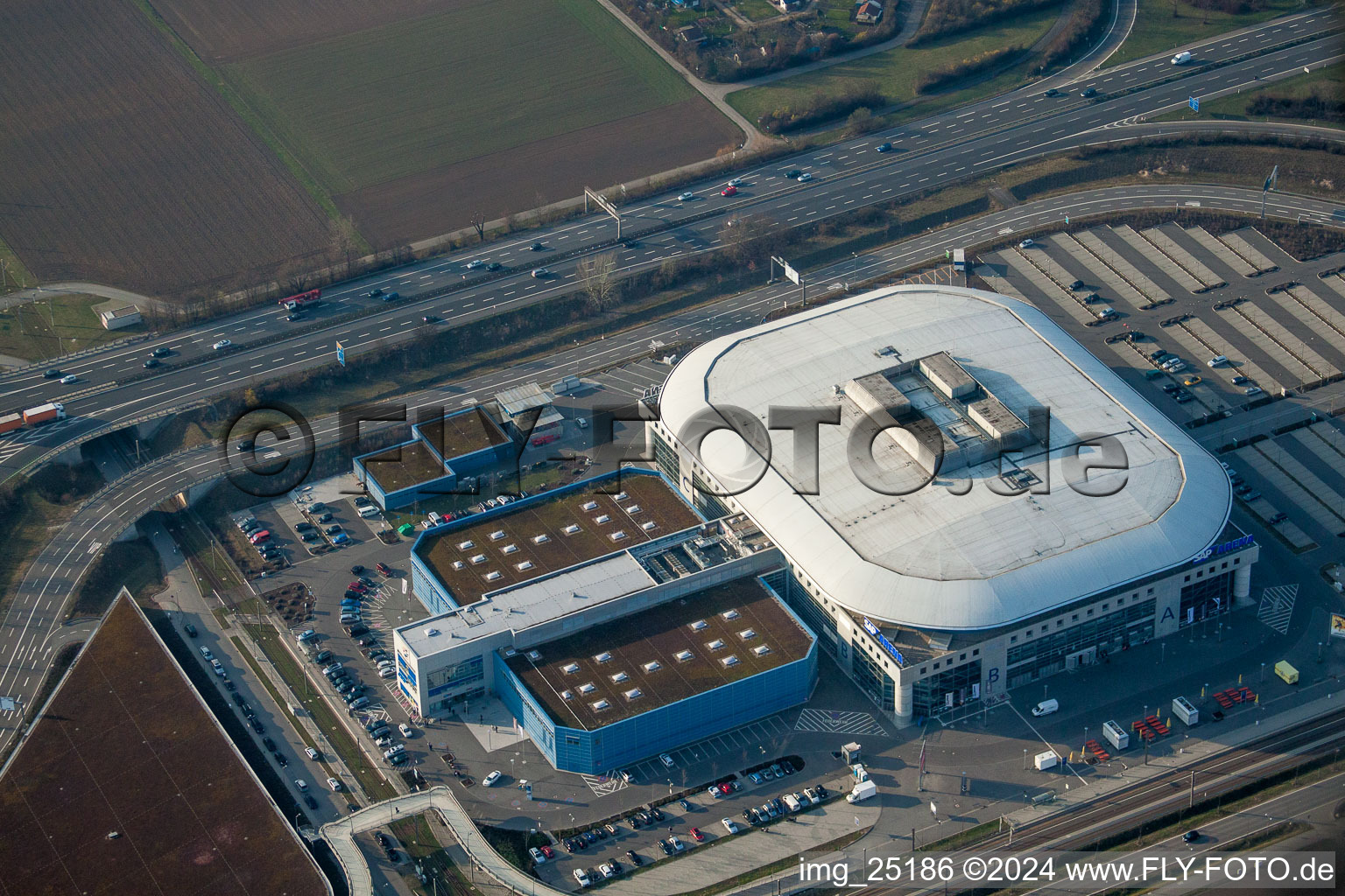 Event and music-concert grounds of the SAP Arena in Mannheim in the state Baden-Wurttemberg, Germany
