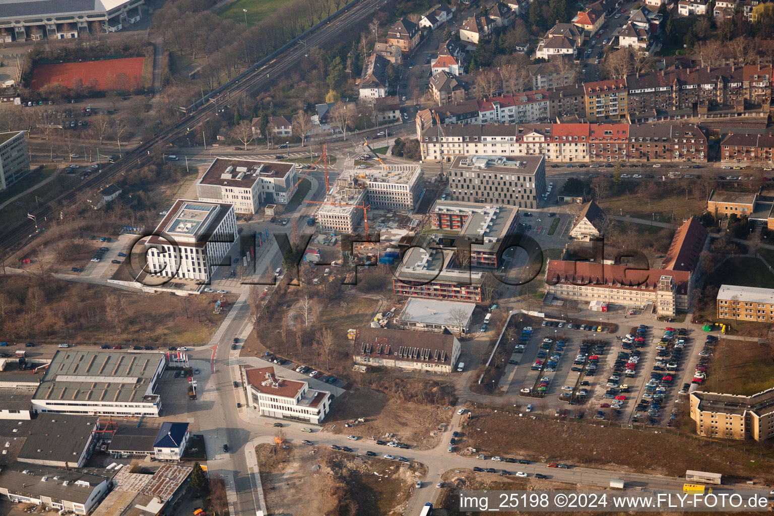 Project EASTSITE of BAU Bauträgergesellschaft mbH in the district Neuostheim in Mannheim in the state Baden-Wuerttemberg, Germany out of the air