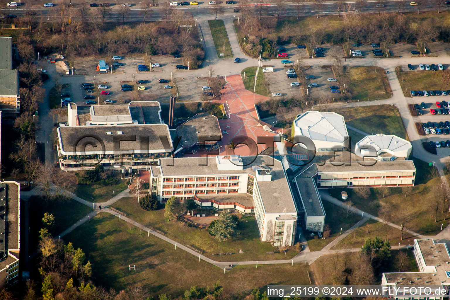 Building complex of the education and training center of the Bundeswehr in the district Neuostheim in Mannheim in the state Baden-Wurttemberg, Germany