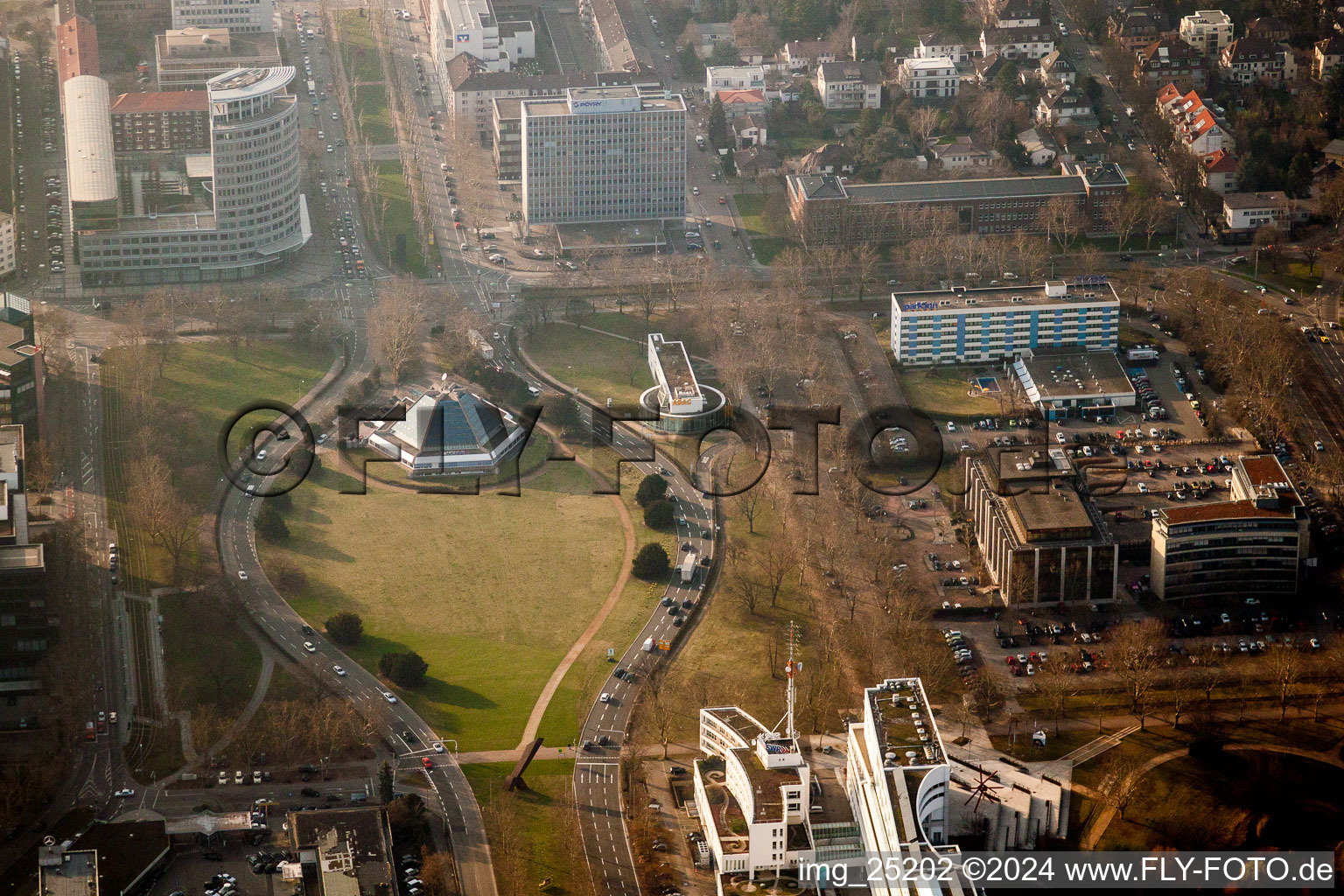 Building and Observatory of the Planetarium in the district Oststadt in Mannheim in the state Baden-Wurttemberg, Germany