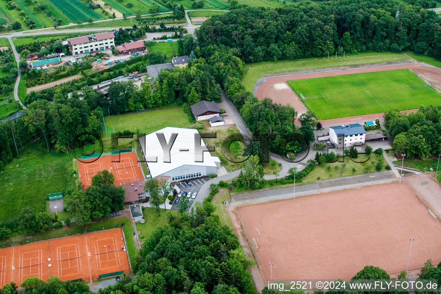 Ensemble of sports grounds of  08 Birkenfeld e.V. and TC Birkenfeld e.V. in Birkenfeld in the state Baden-Wurttemberg