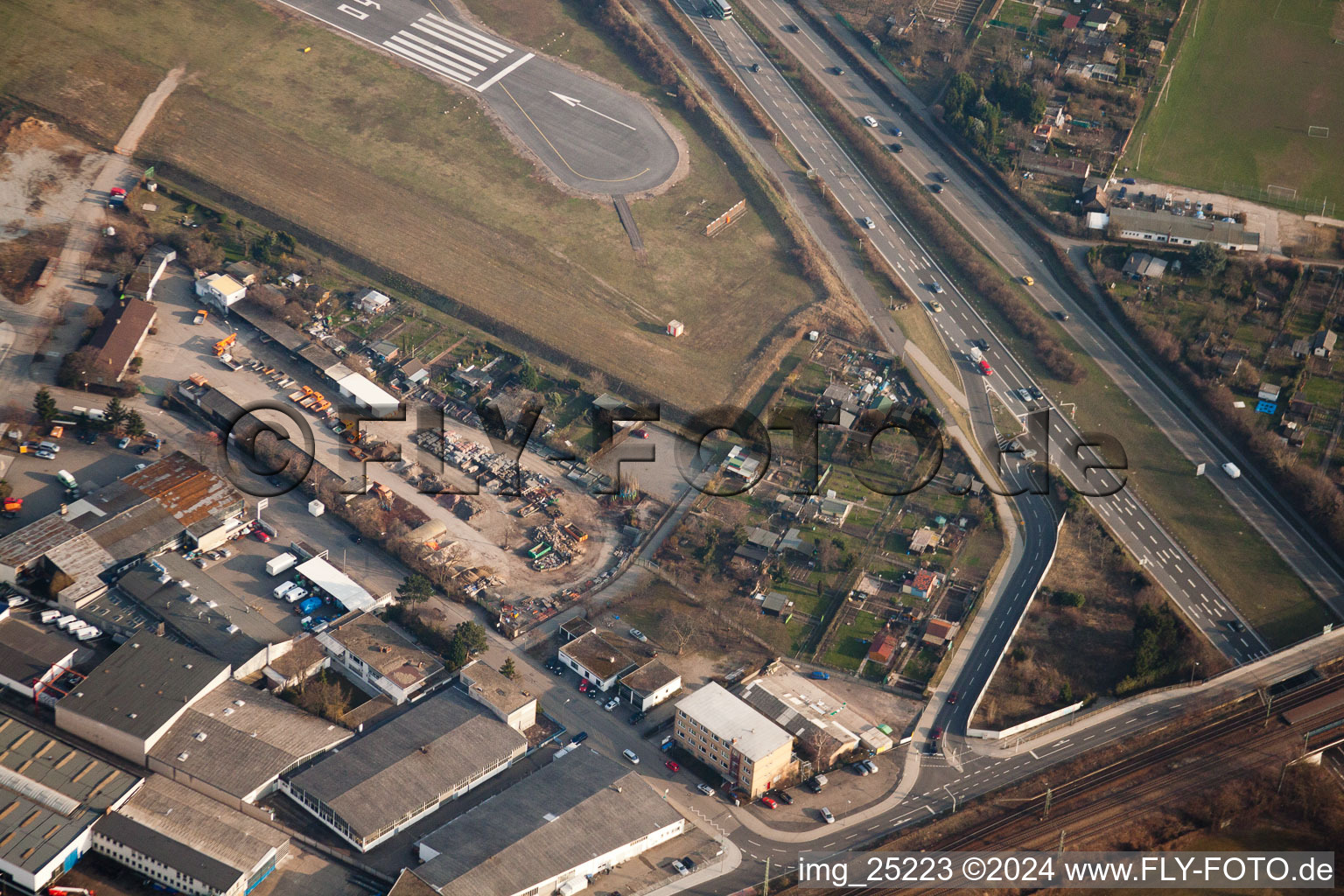 Aerial view of District Neuostheim in Mannheim in the state Baden-Wuerttemberg, Germany