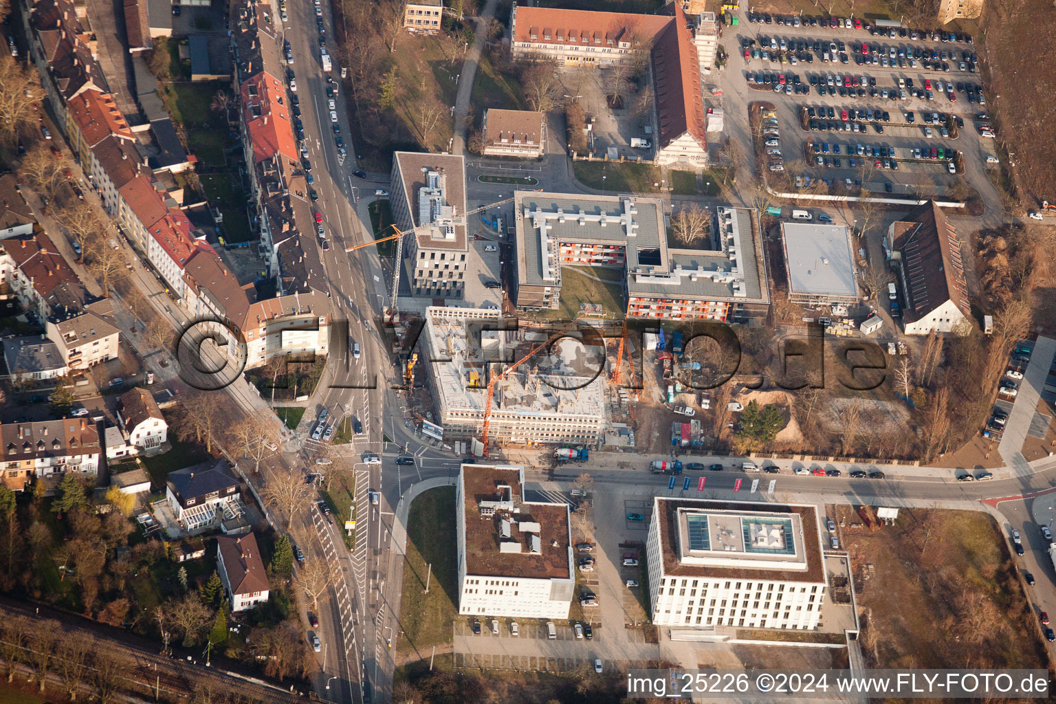 Seckenheimer Landstr in the district Neuostheim in Mannheim in the state Baden-Wuerttemberg, Germany