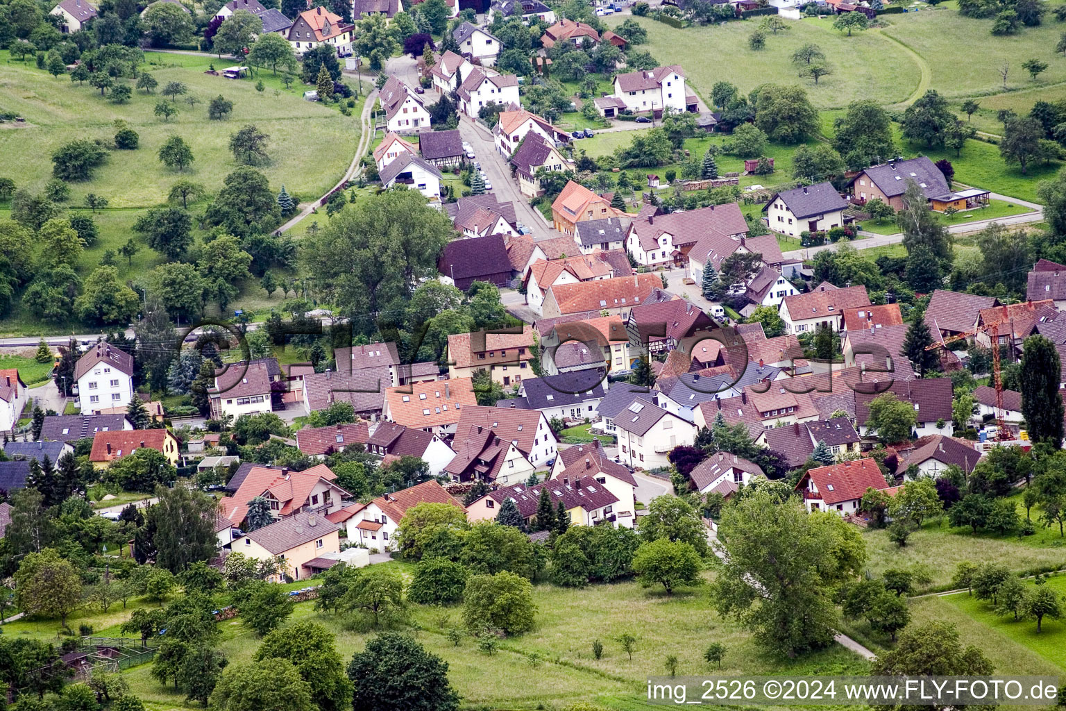 District Obernhausen in Birkenfeld in the state Baden-Wuerttemberg, Germany out of the air