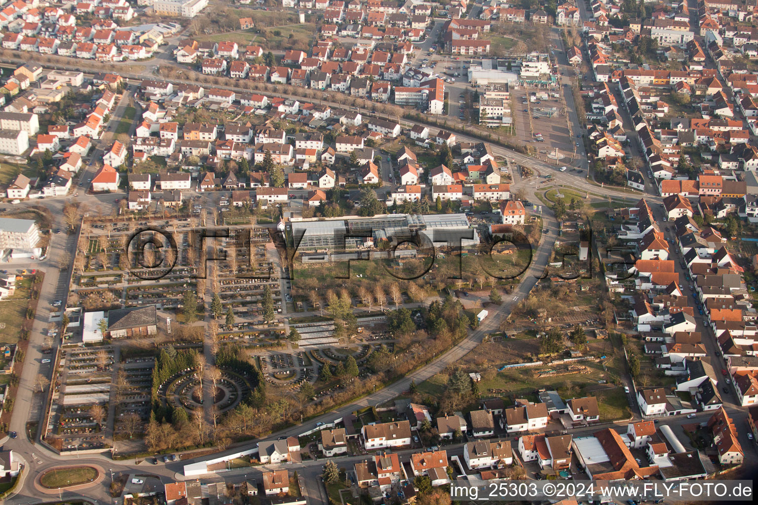 Ketsch in the state Baden-Wuerttemberg, Germany from the plane