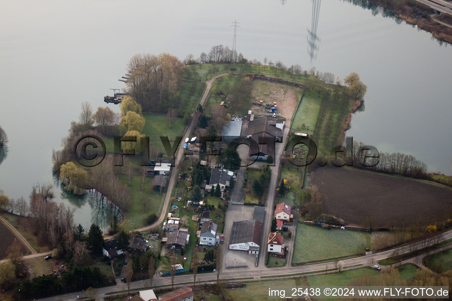 Wörth am Rhein in the state Rhineland-Palatinate, Germany out of the air