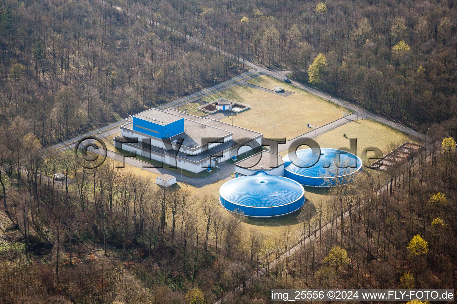 Waterworks in Elchesheim-Illingen in the state Baden-Wuerttemberg, Germany