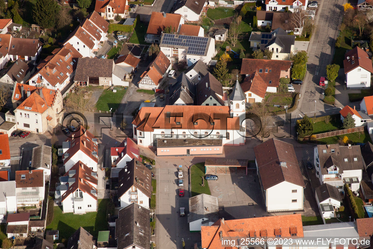 Elchesheim in the state Baden-Wuerttemberg, Germany out of the air