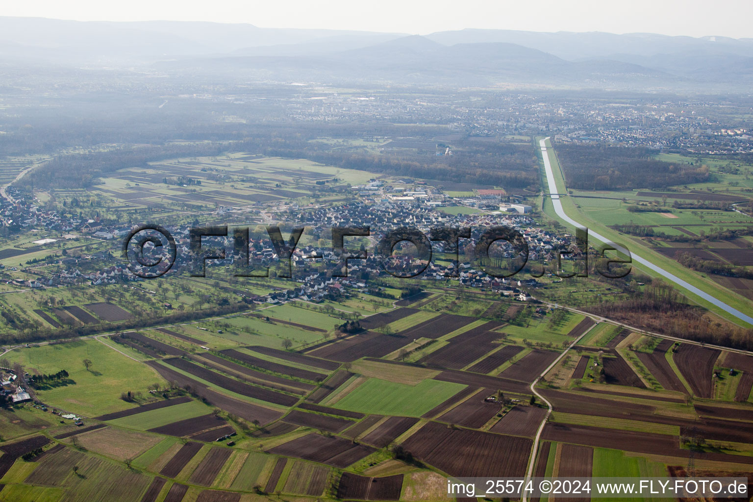 Steinmauern in the state Baden-Wuerttemberg, Germany seen from above