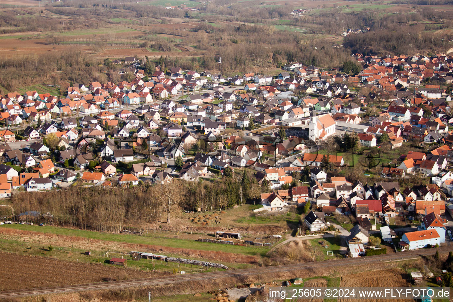 Munchhausen in the state Bas-Rhin, France out of the air