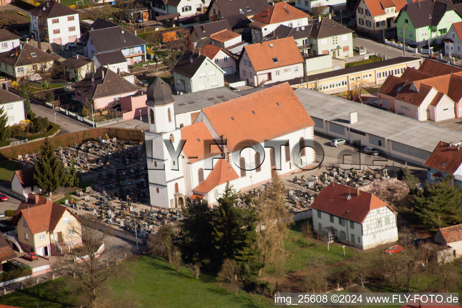 Oblique view of Mothern in the state Bas-Rhin, France