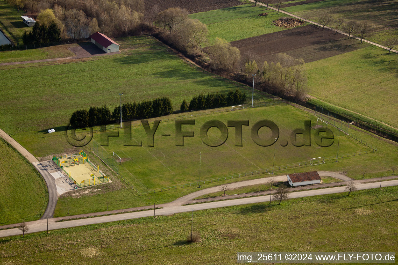 Mothern in the state Bas-Rhin, France seen from above