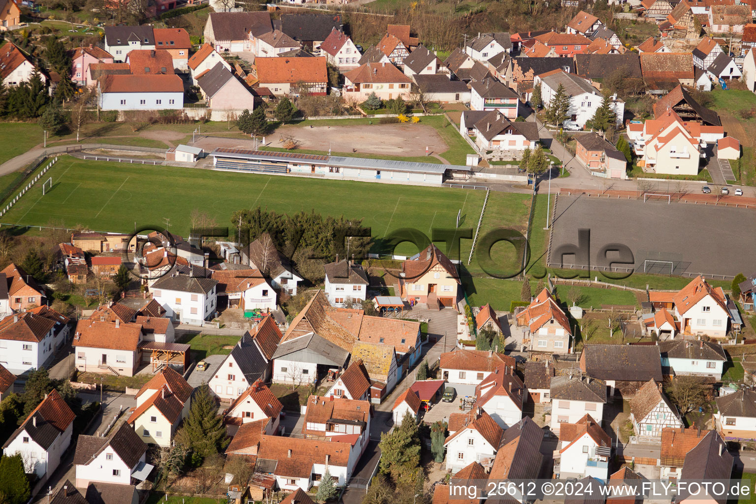 Mothern in the state Bas-Rhin, France from the plane