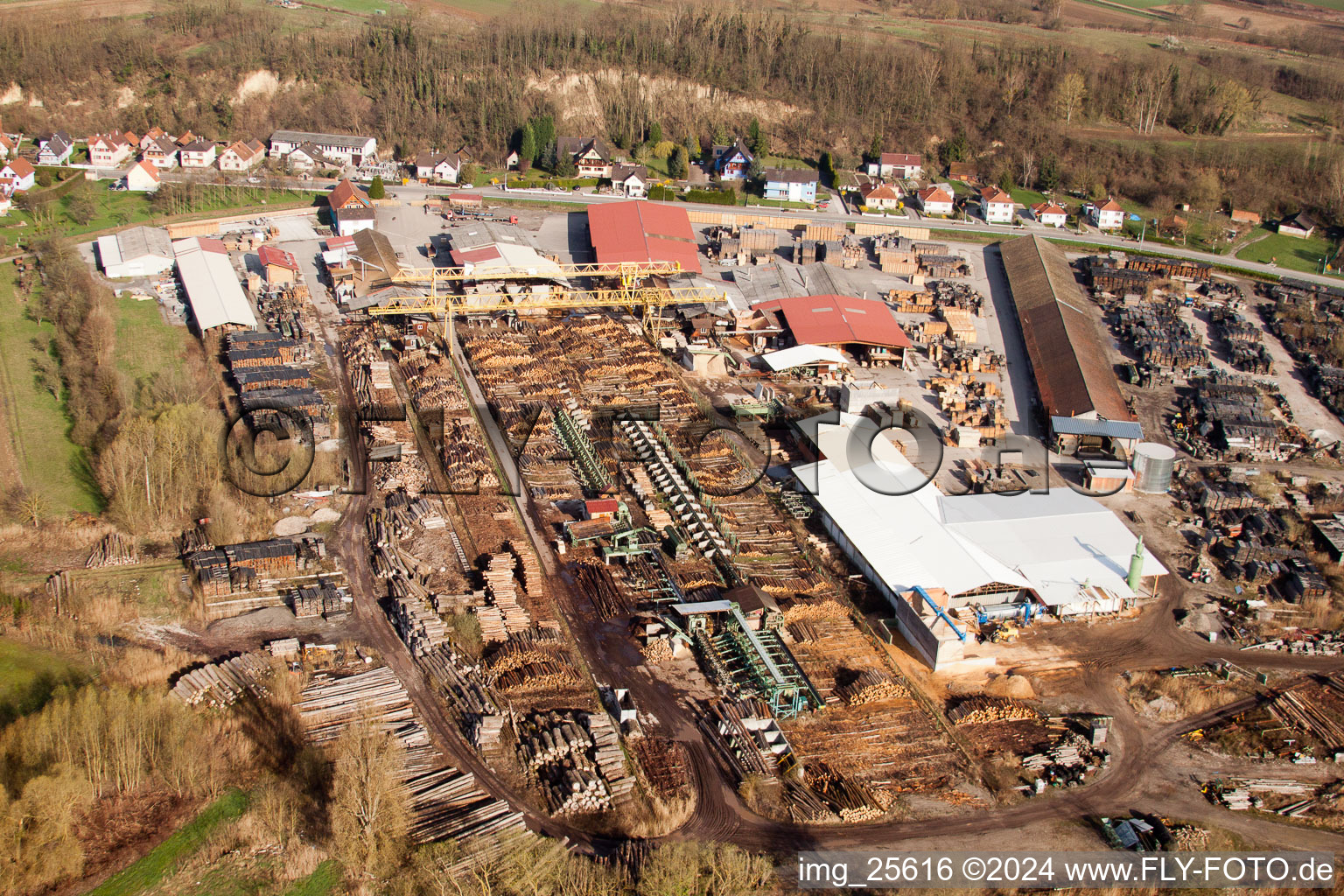 Drone image of Mothern in the state Bas-Rhin, France