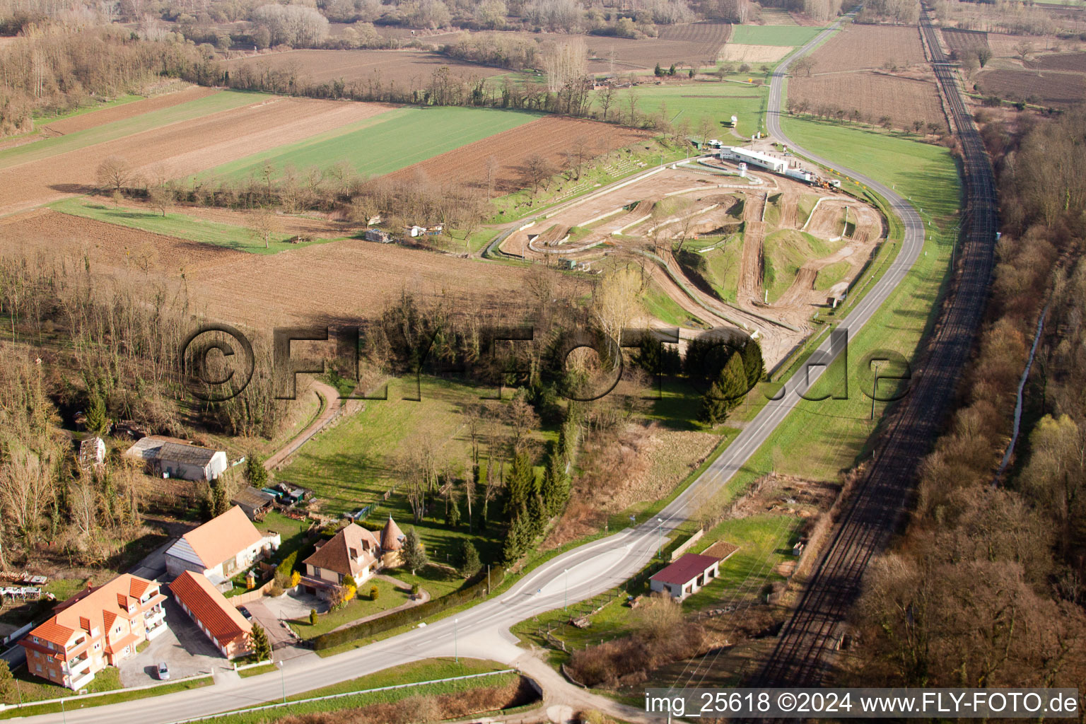 Mothern in the state Bas-Rhin, France from a drone