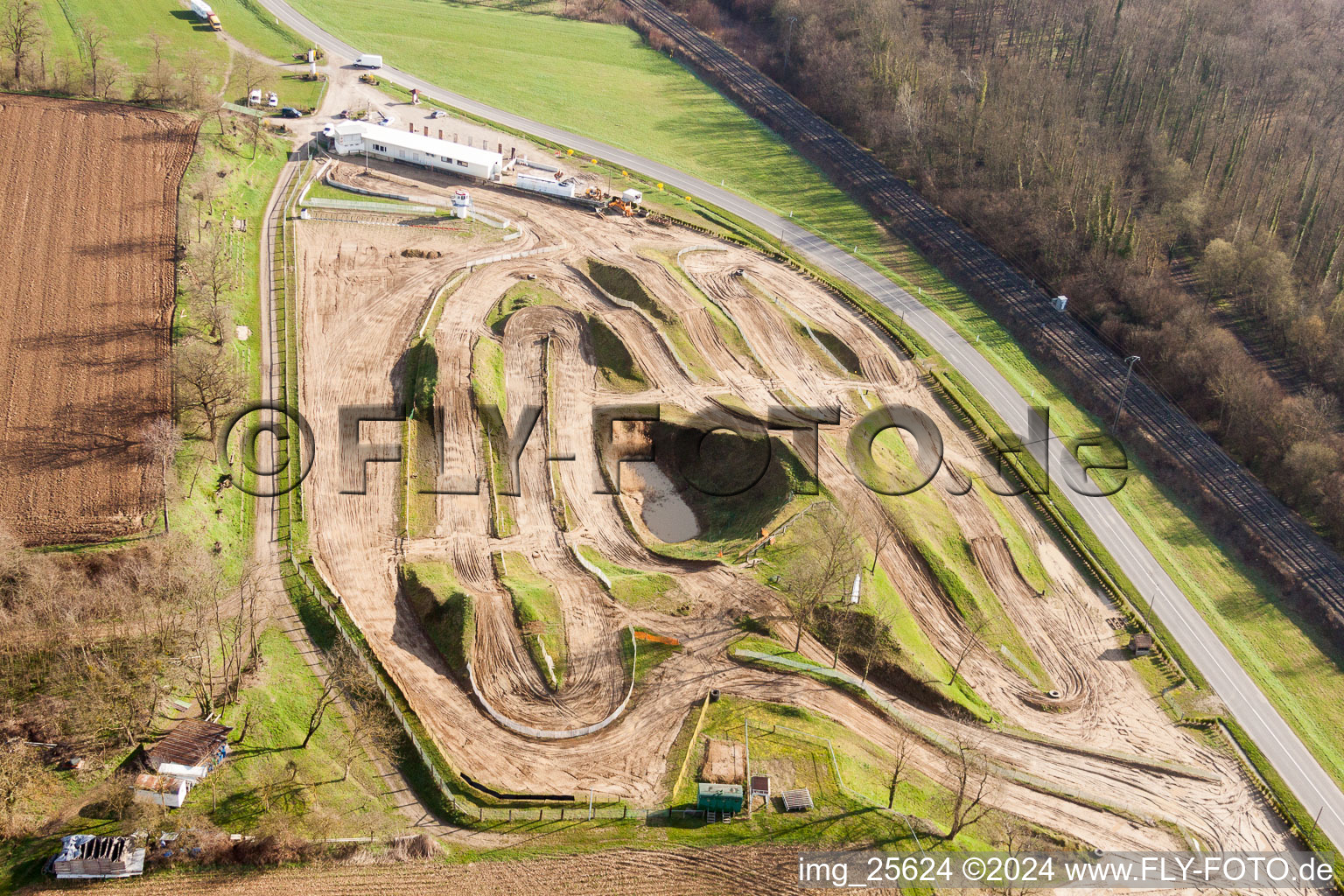 Racetrack racecourse of Moto club de Mothern in Mothern in Grand Est, France