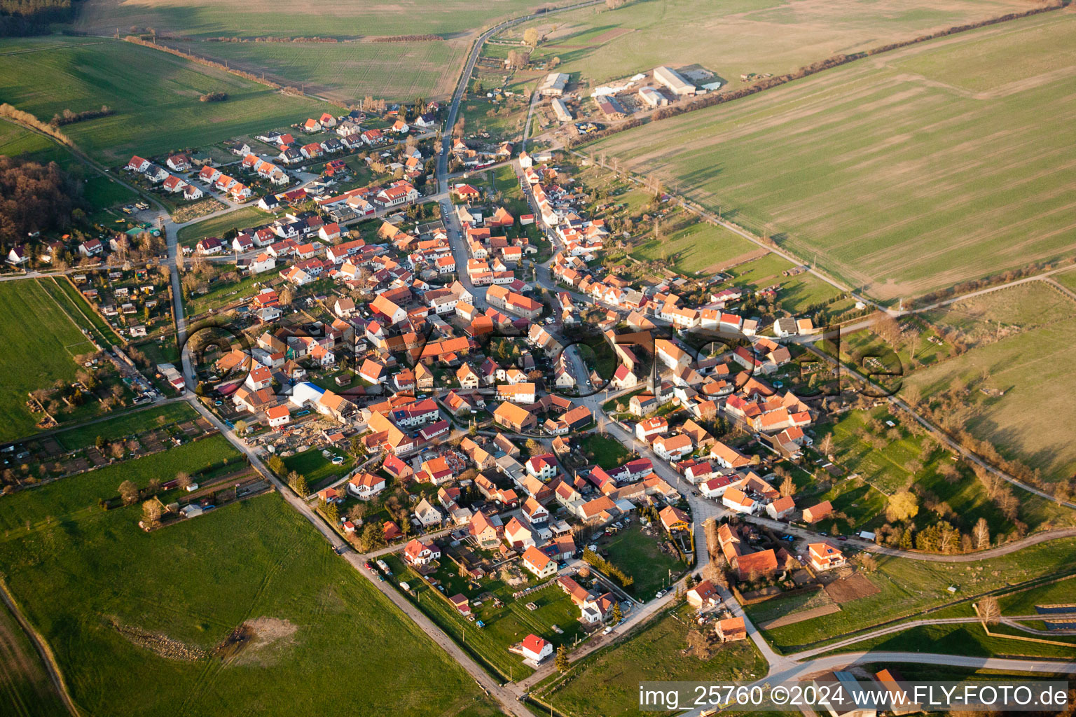 Village view of Bittstaedt in the state Thuringia