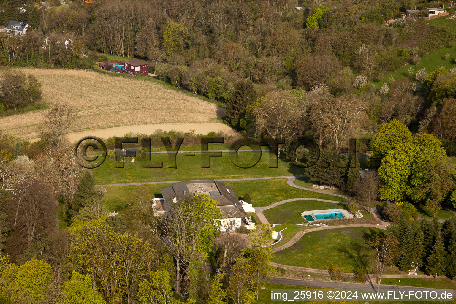 Oblique view of Former Schmieder villa in the district Durlach in Karlsruhe in the state Baden-Wuerttemberg, Germany