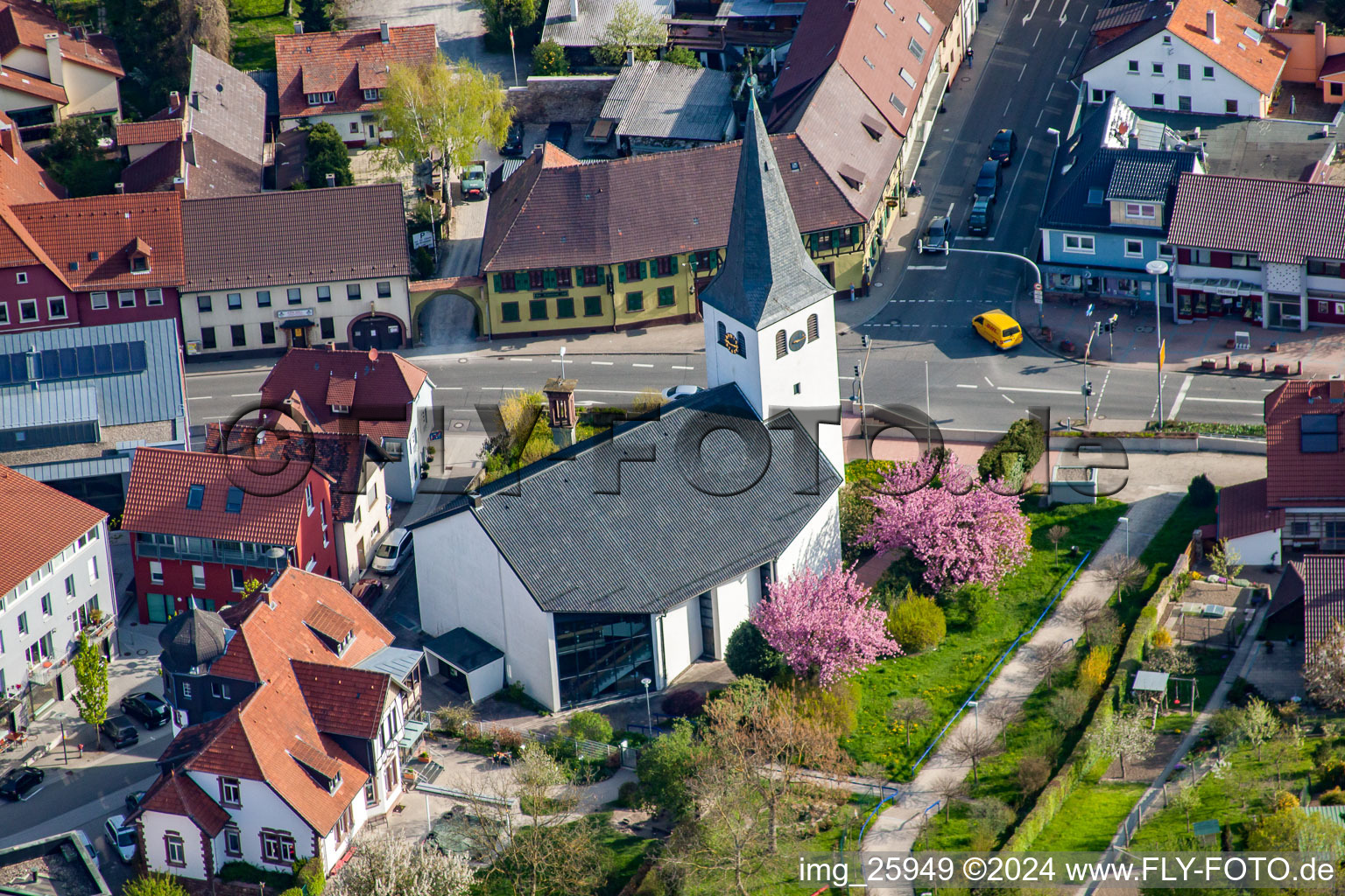 Martin's Church in the district Berghausen in Pfinztal in the state Baden-Wuerttemberg, Germany