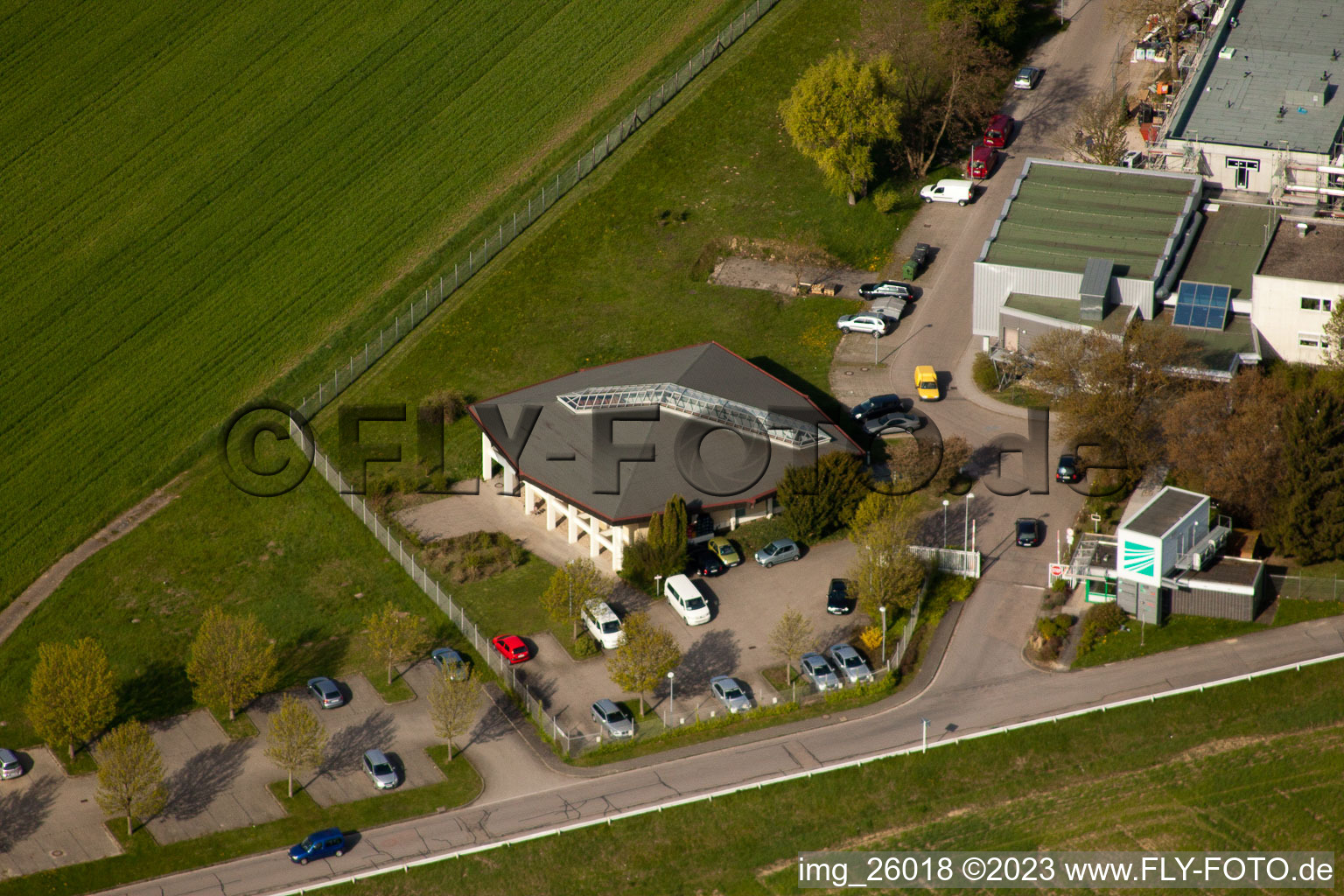 Fraunhofer Institute for Chemical Technology (ICT) in the district Berghausen in Pfinztal in the state Baden-Wuerttemberg, Germany out of the air