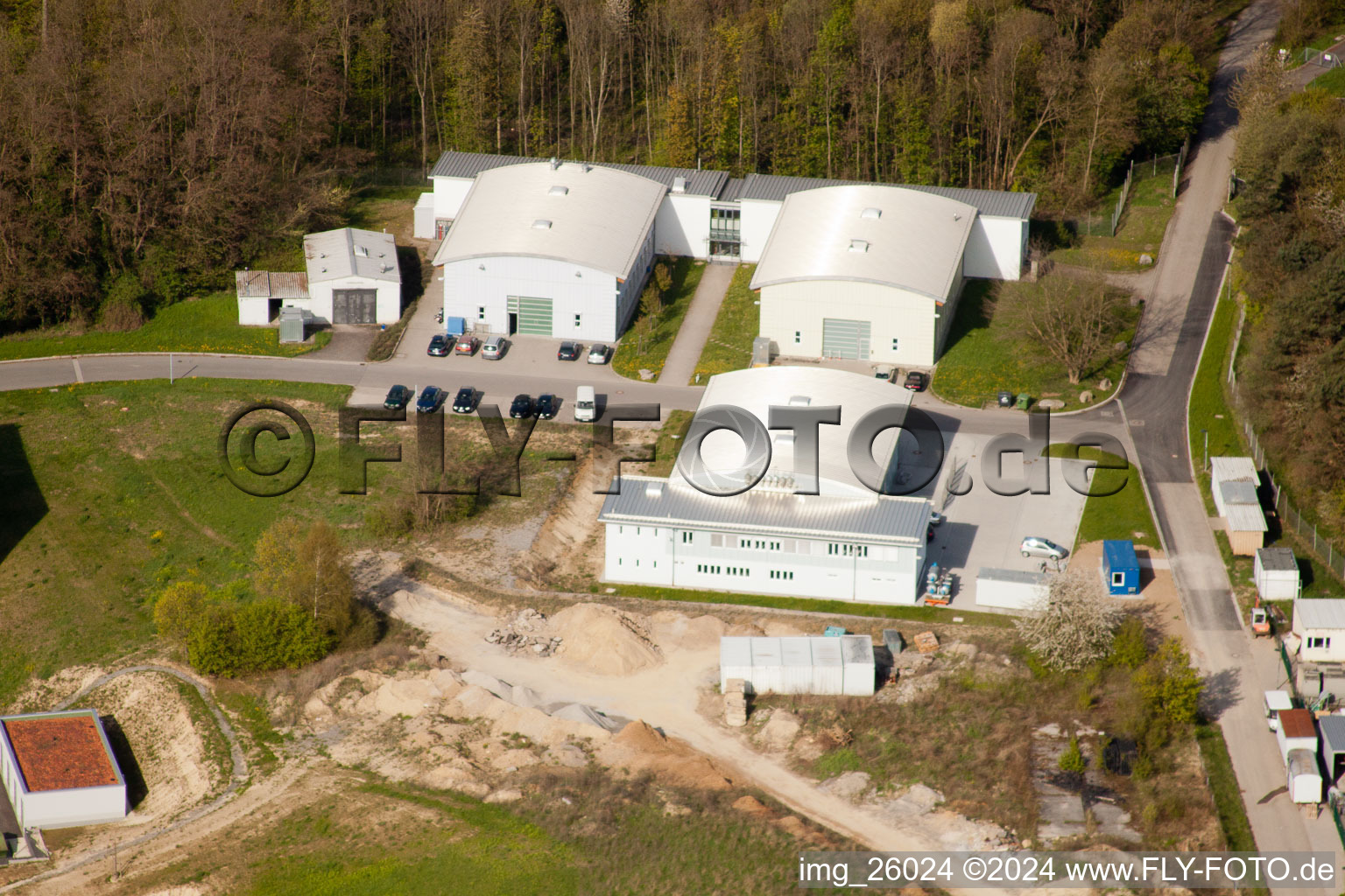 Pfinztal, Fraunhofer Institute for Chemical Technology (ICT) in the district Grötzingen in Karlsruhe in the state Baden-Wuerttemberg, Germany from above