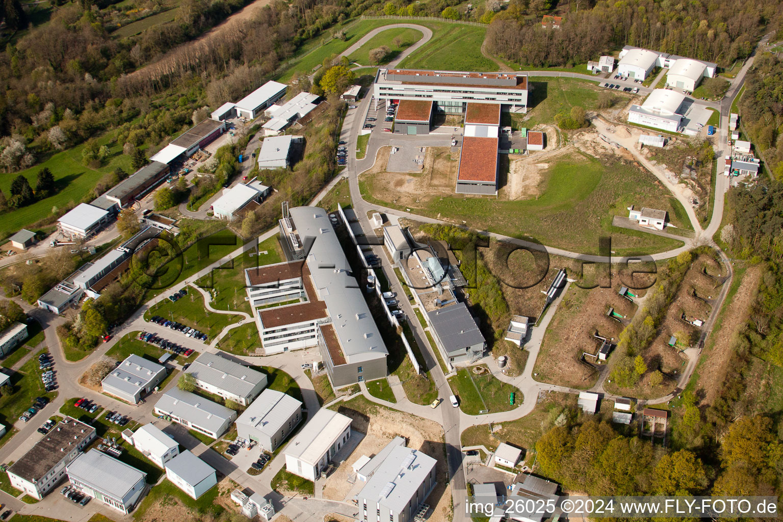 Pfinztal, Fraunhofer Institute for Chemical Technology (ICT) in the district Grötzingen in Karlsruhe in the state Baden-Wuerttemberg, Germany out of the air