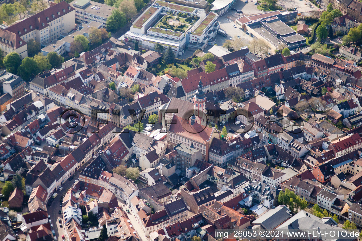 City Church in the district Durlach in Karlsruhe in the state Baden-Wuerttemberg, Germany