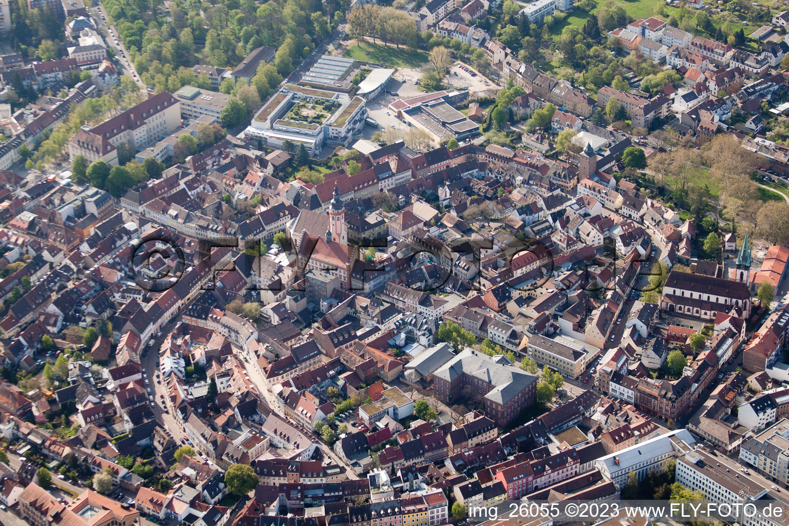 Old town in the district Durlach in Karlsruhe in the state Baden-Wuerttemberg, Germany