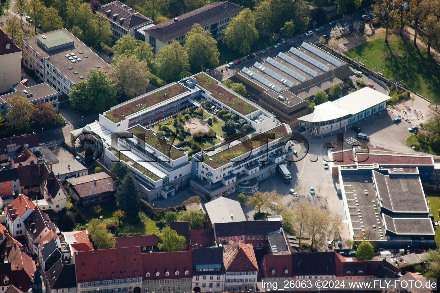 Industrial estate and company settlement in the district Durlach in Karlsruhe in the state Baden-Wurttemberg