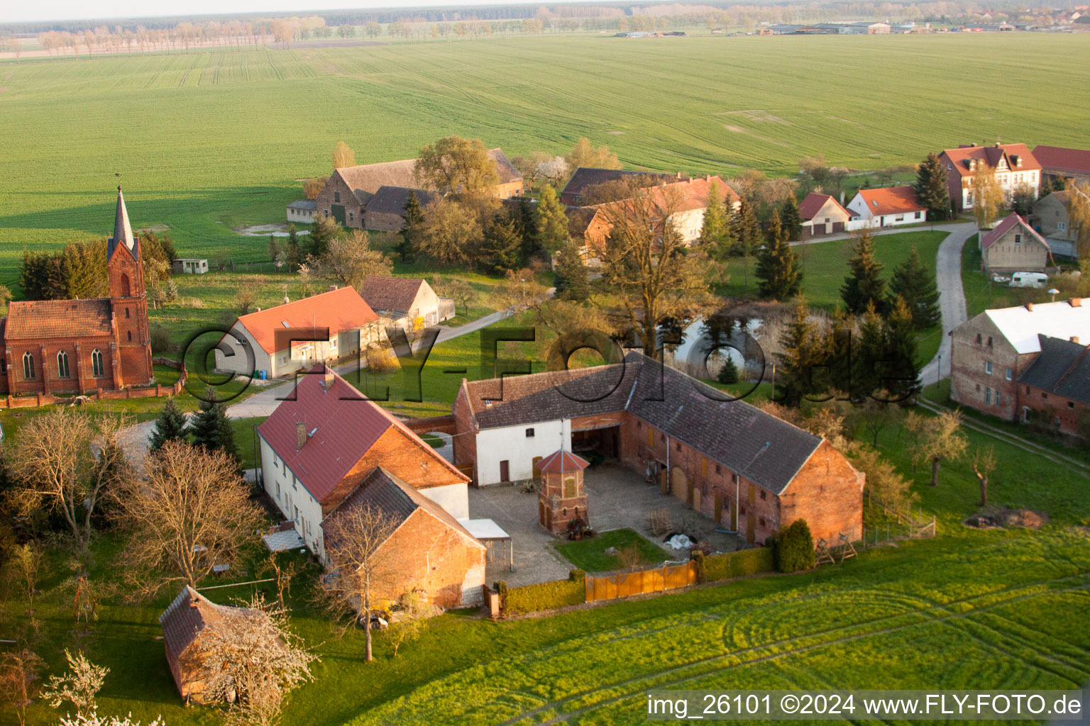 Oblique view of Höfgen in the state Brandenburg, Germany