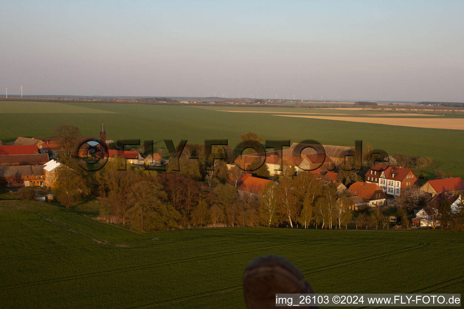 Höfgen in the state Brandenburg, Germany from above