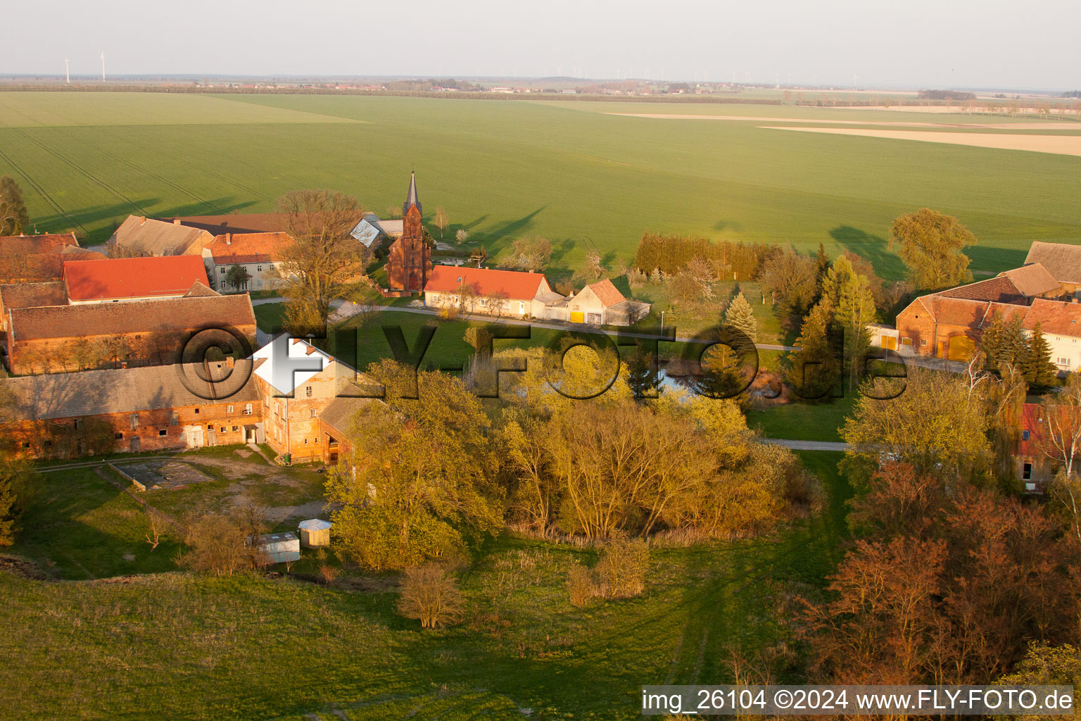 Höfgen in the state Brandenburg, Germany out of the air