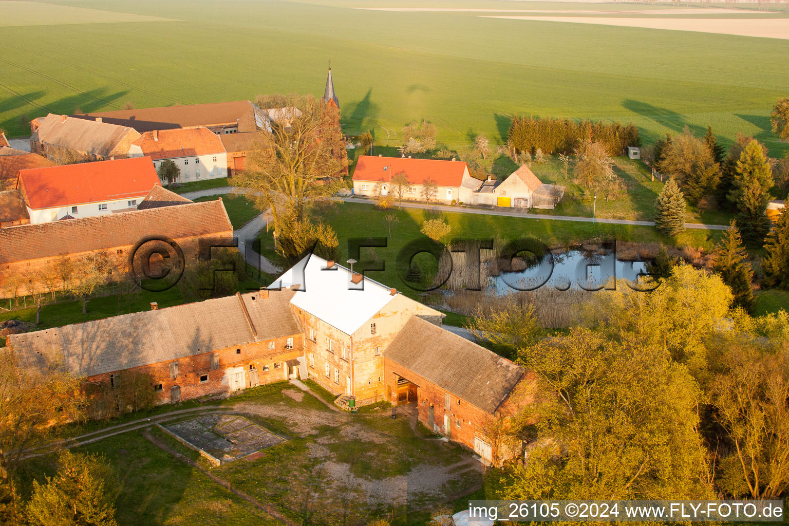 Höfgen in the state Brandenburg, Germany seen from above