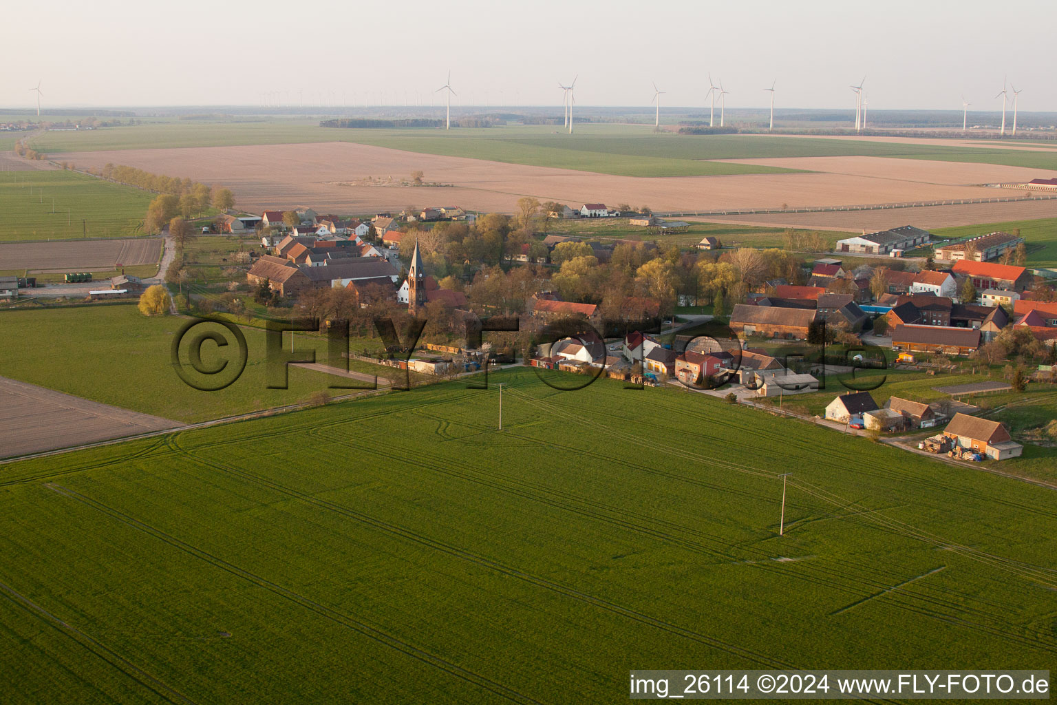 Church building in the village of in Borgisdorf in the state Brandenburg