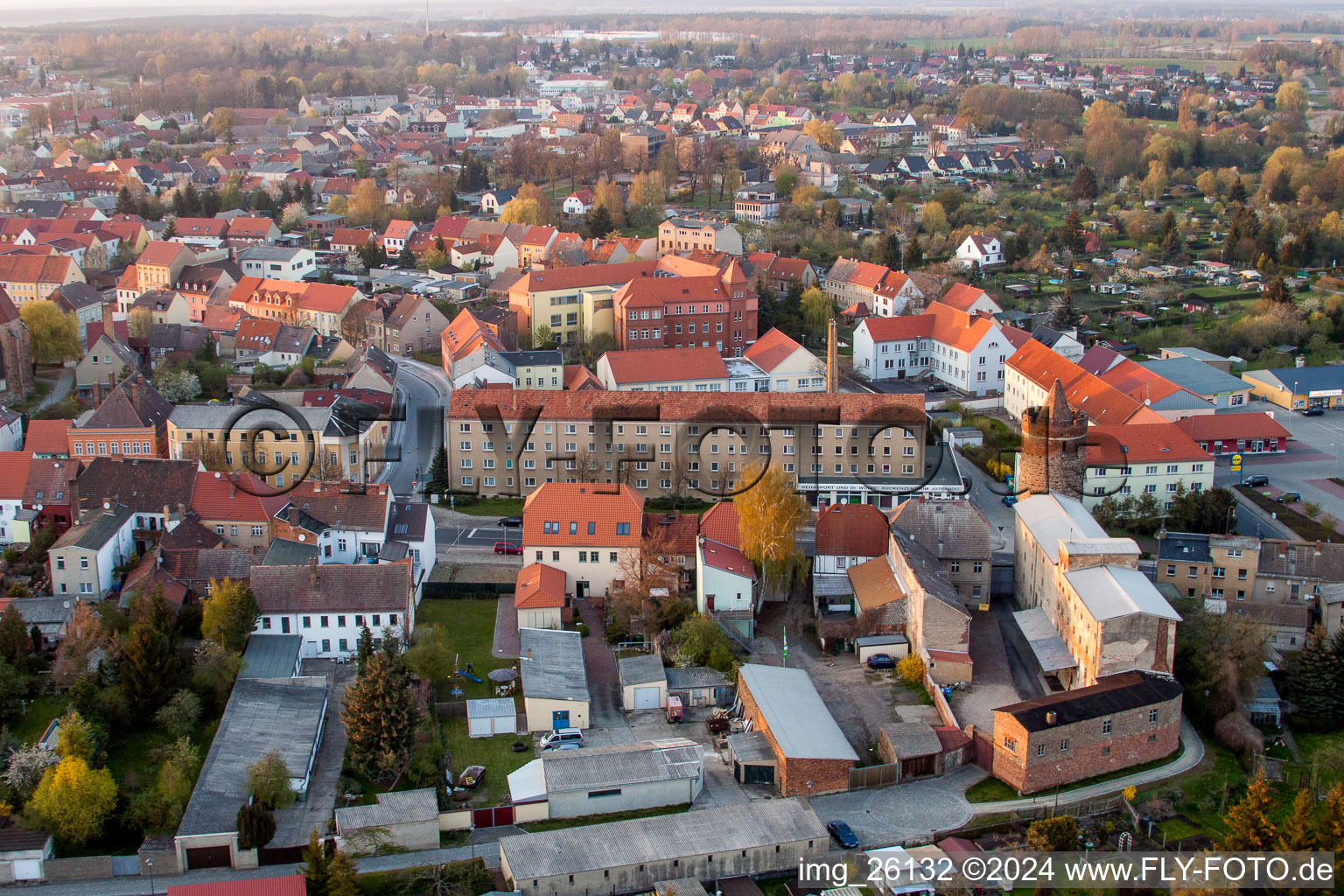 Hospital grounds of the Clinic Johanniter-Krankenhaus in Jueterbog in the state Brandenburg, Germany