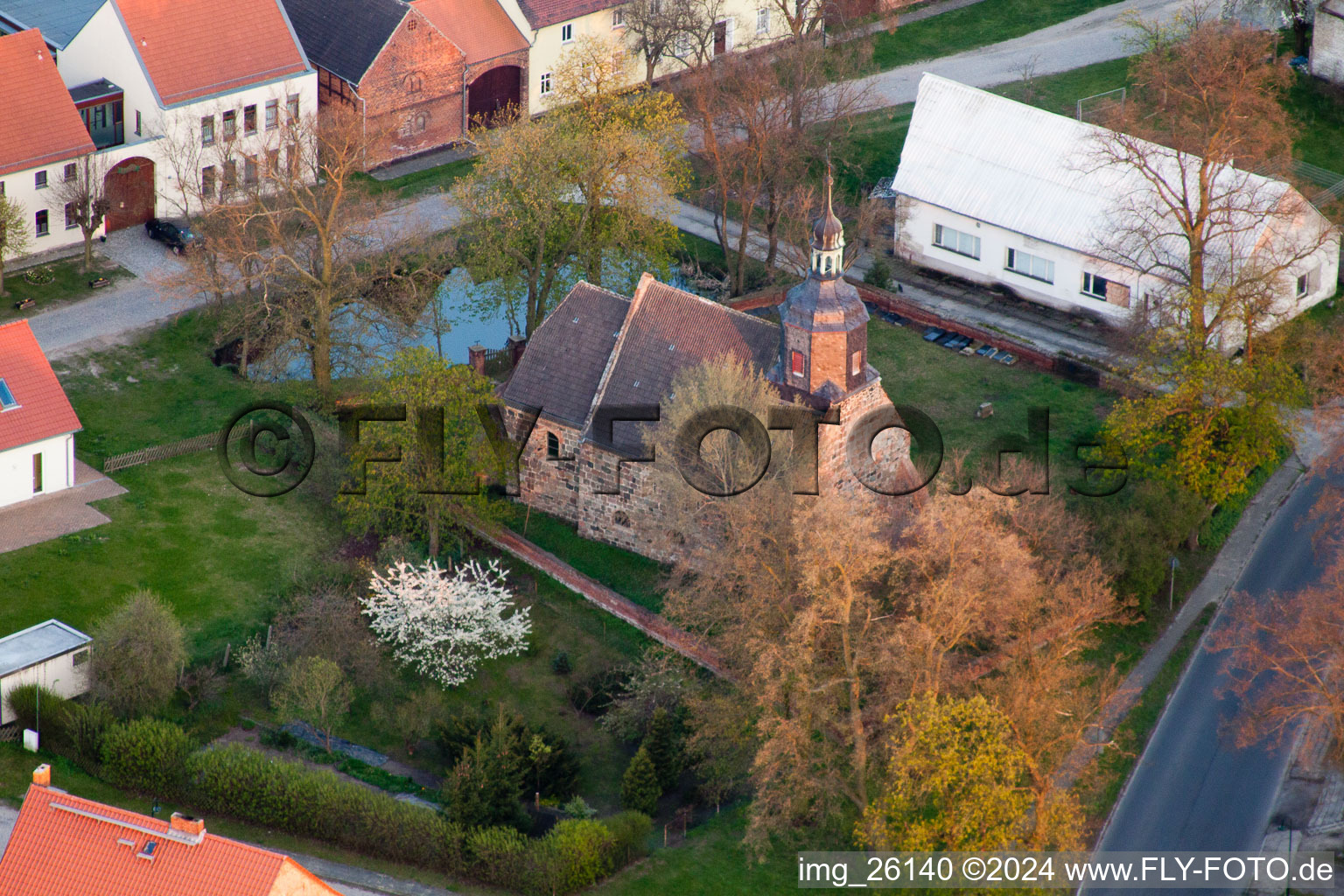 Church building in the village of in Niederer Flaeming in the state Brandenburg, Germany