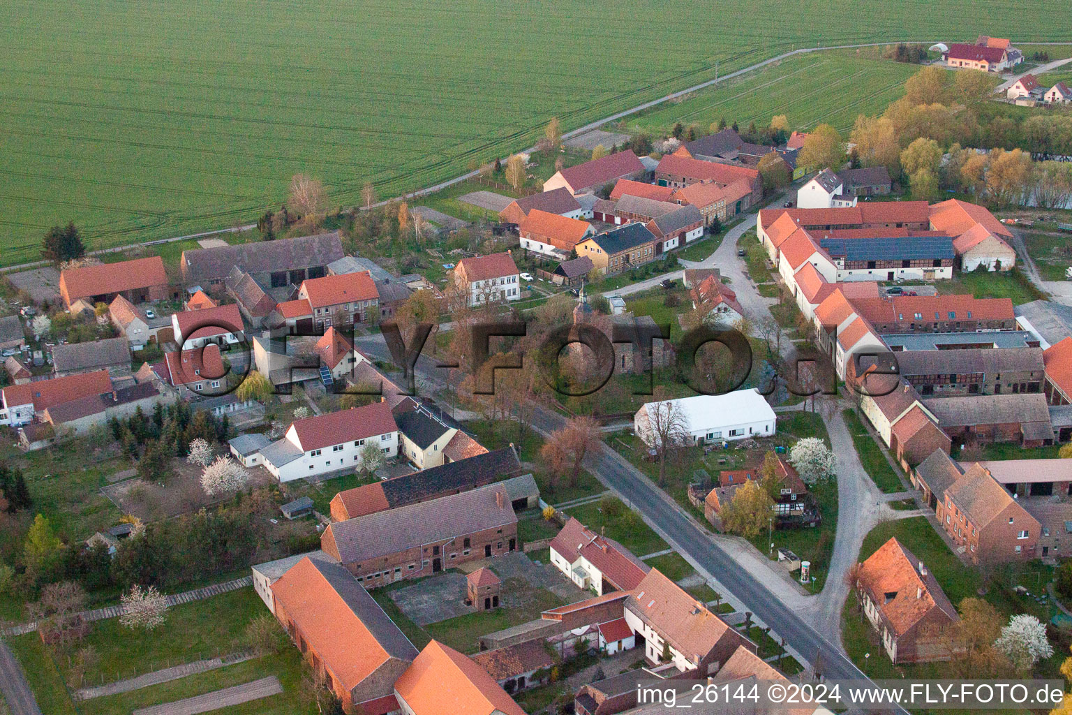 Church building in the village of in Niederer Flaeming in the state Brandenburg, Germany