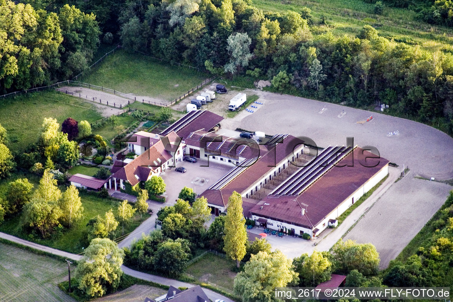 Building of stables in Hagenbach in the state Rhineland-Palatinate
