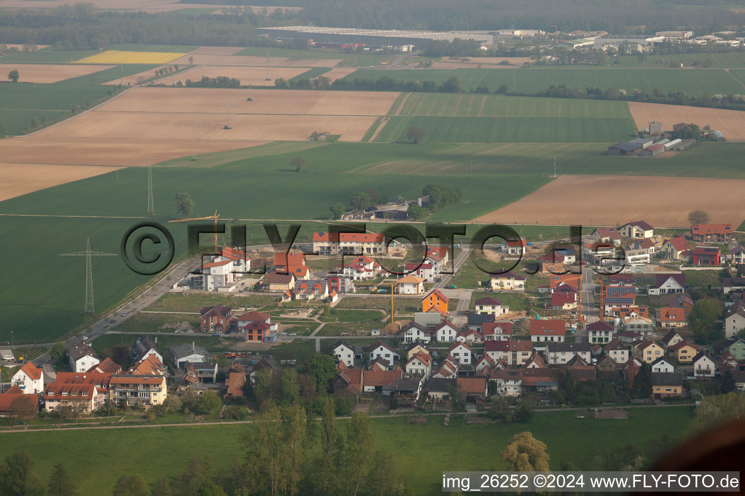 High path in Kandel in the state Rhineland-Palatinate, Germany out of the air