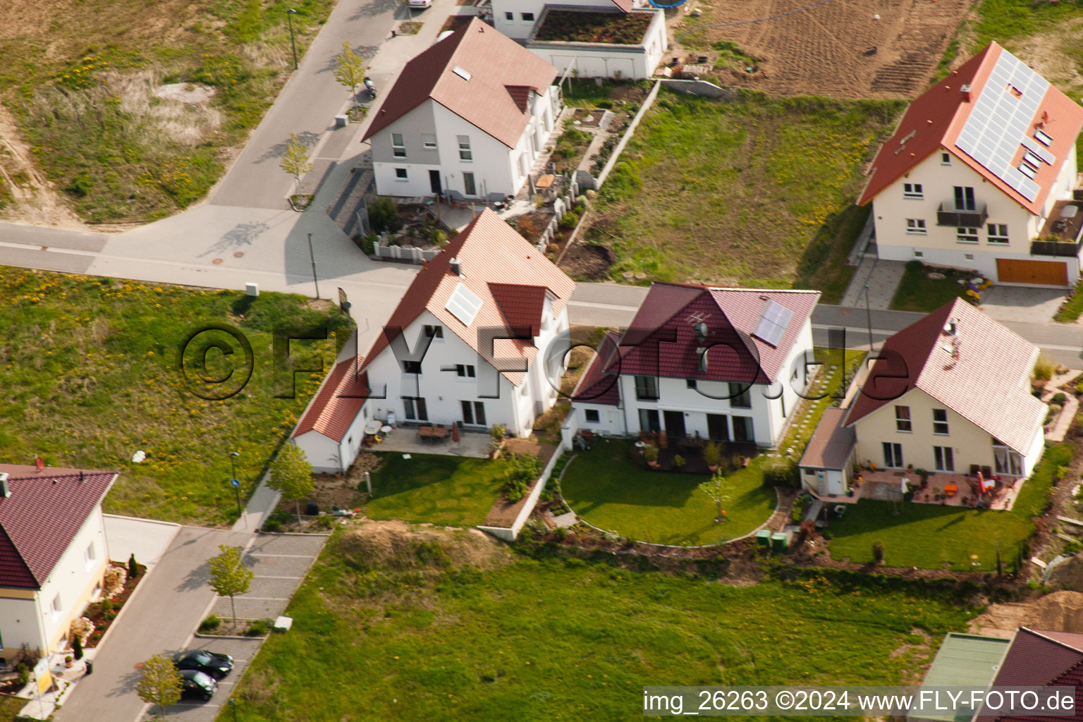 Aerial photograpy of High path in Kandel in the state Rhineland-Palatinate, Germany