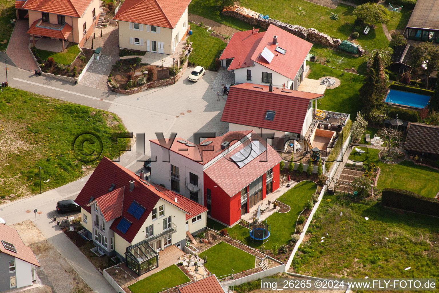 Mountain trail in Kandel in the state Rhineland-Palatinate, Germany from above