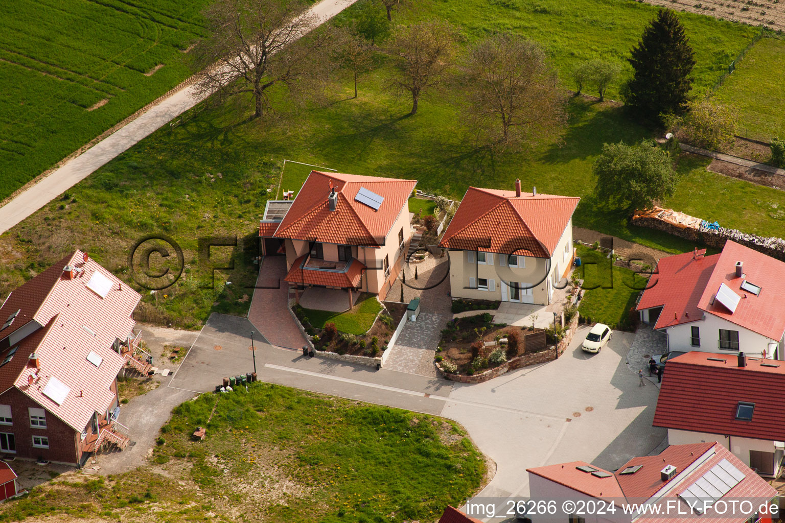 High path in Kandel in the state Rhineland-Palatinate, Germany out of the air