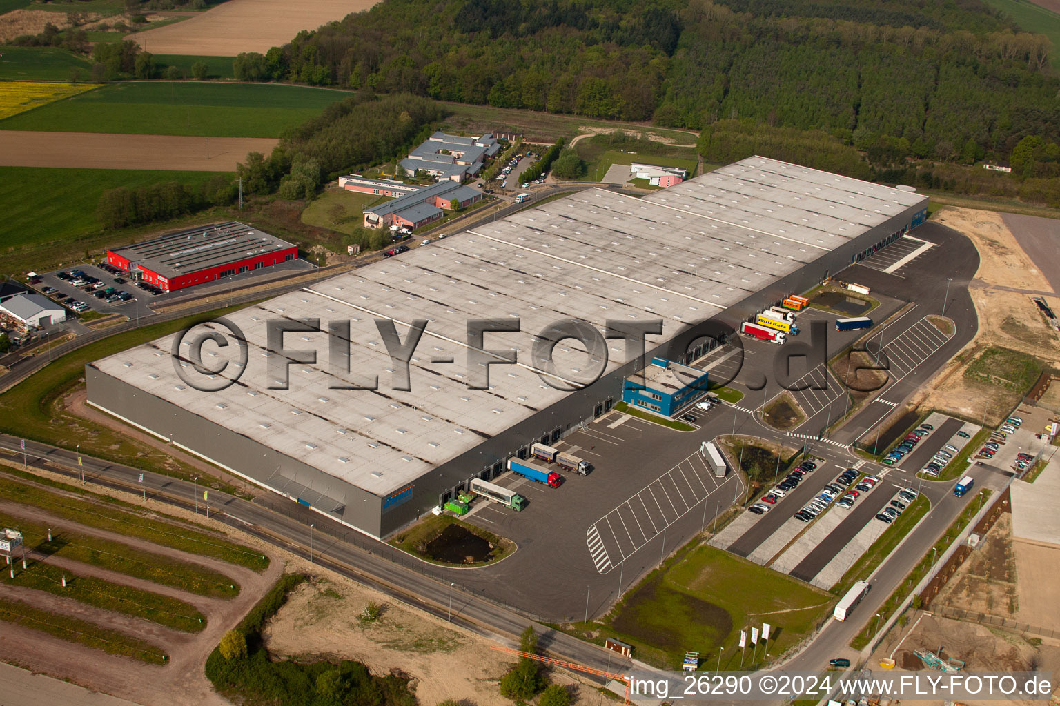 Gazely logistics center in the Horst industrial estate in the district Minderslachen in Kandel in the state Rhineland-Palatinate, Germany