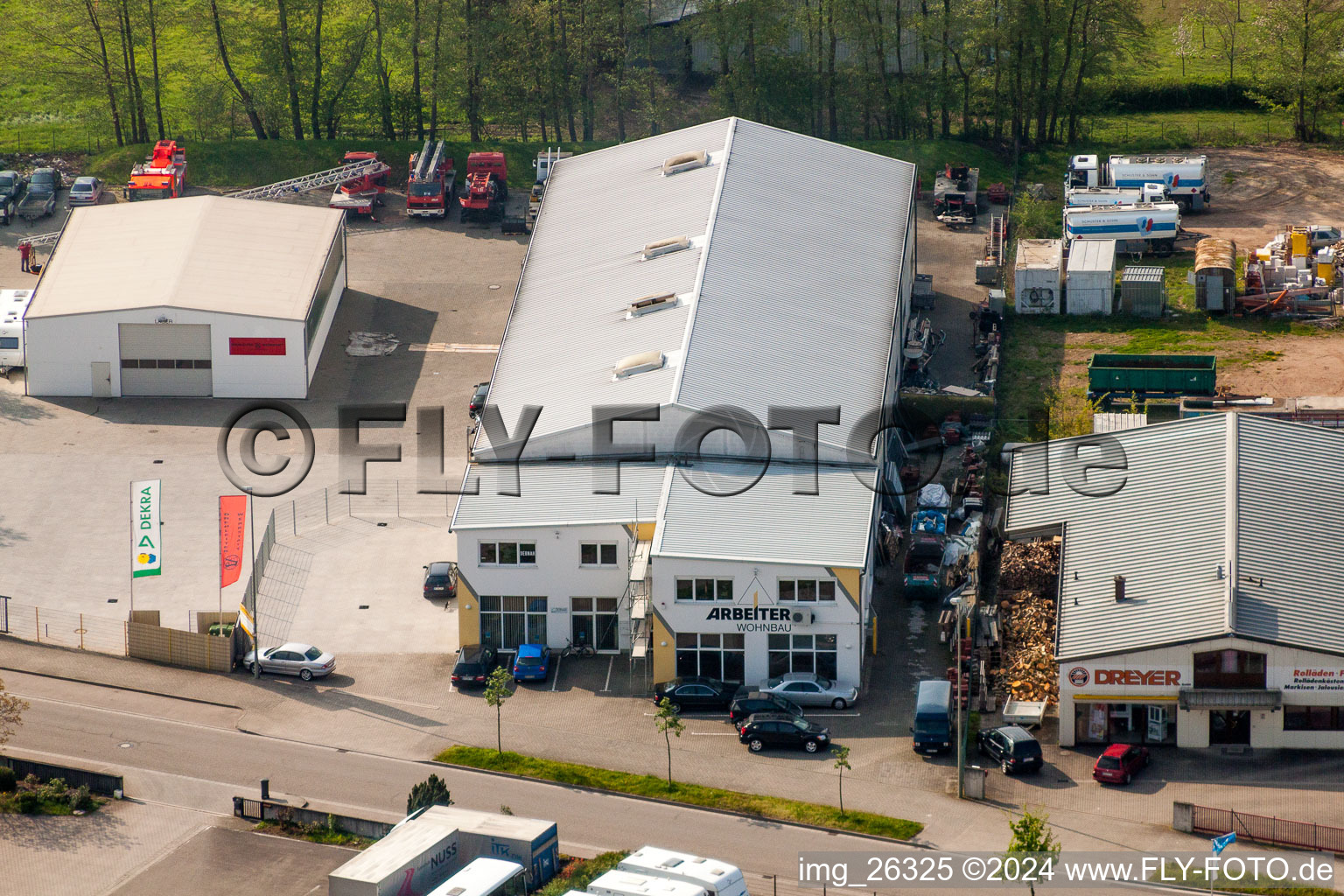 Workers’ housing in the Horst industrial estate in the district Minderslachen in Kandel in the state Rhineland-Palatinate, Germany