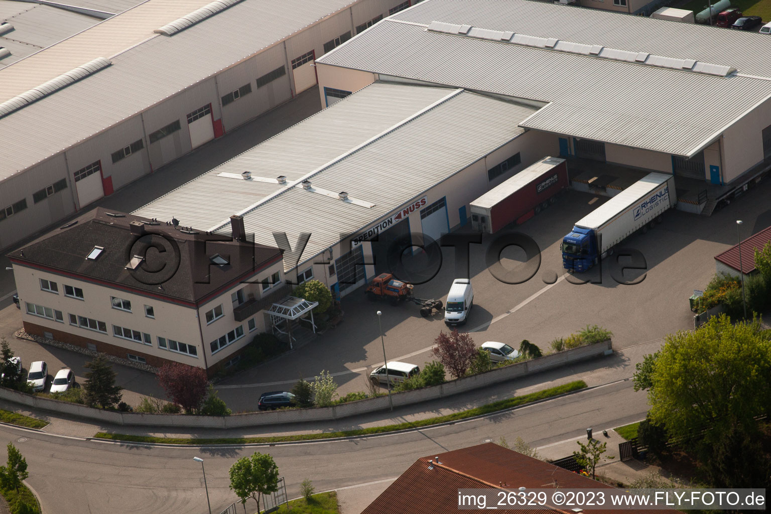 Freight forwarding company Nuss in the Horst industrial area in the district Minderslachen in Kandel in the state Rhineland-Palatinate, Germany