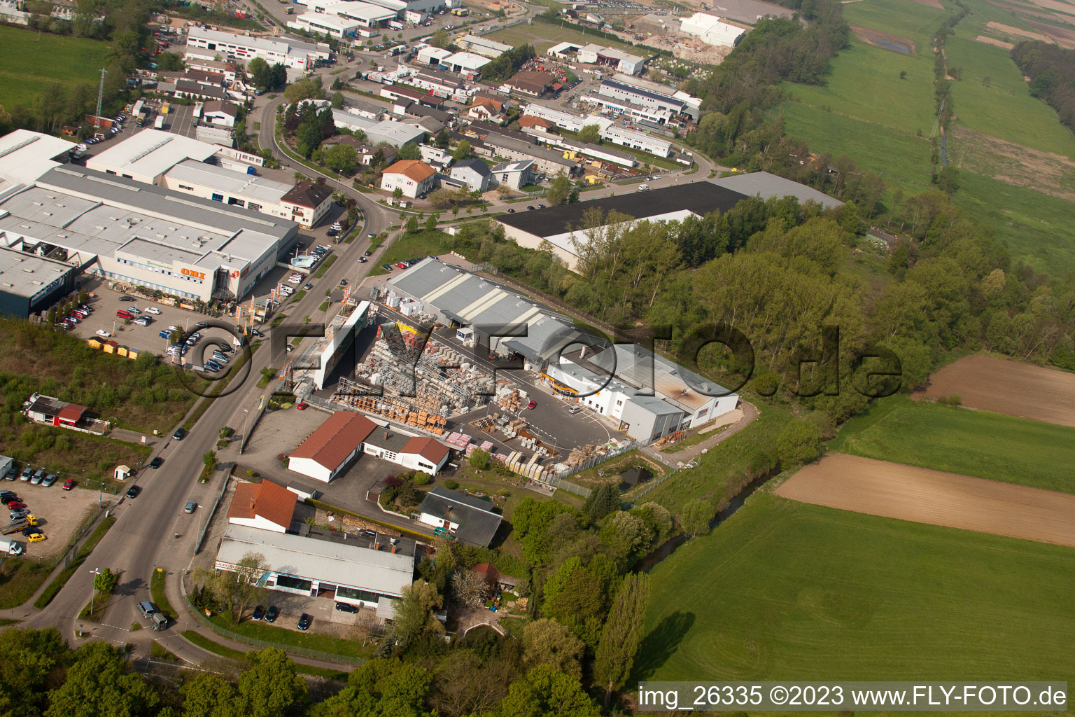 Minderlachen, UNION building materials trade in the district Minderslachen in Kandel in the state Rhineland-Palatinate, Germany
